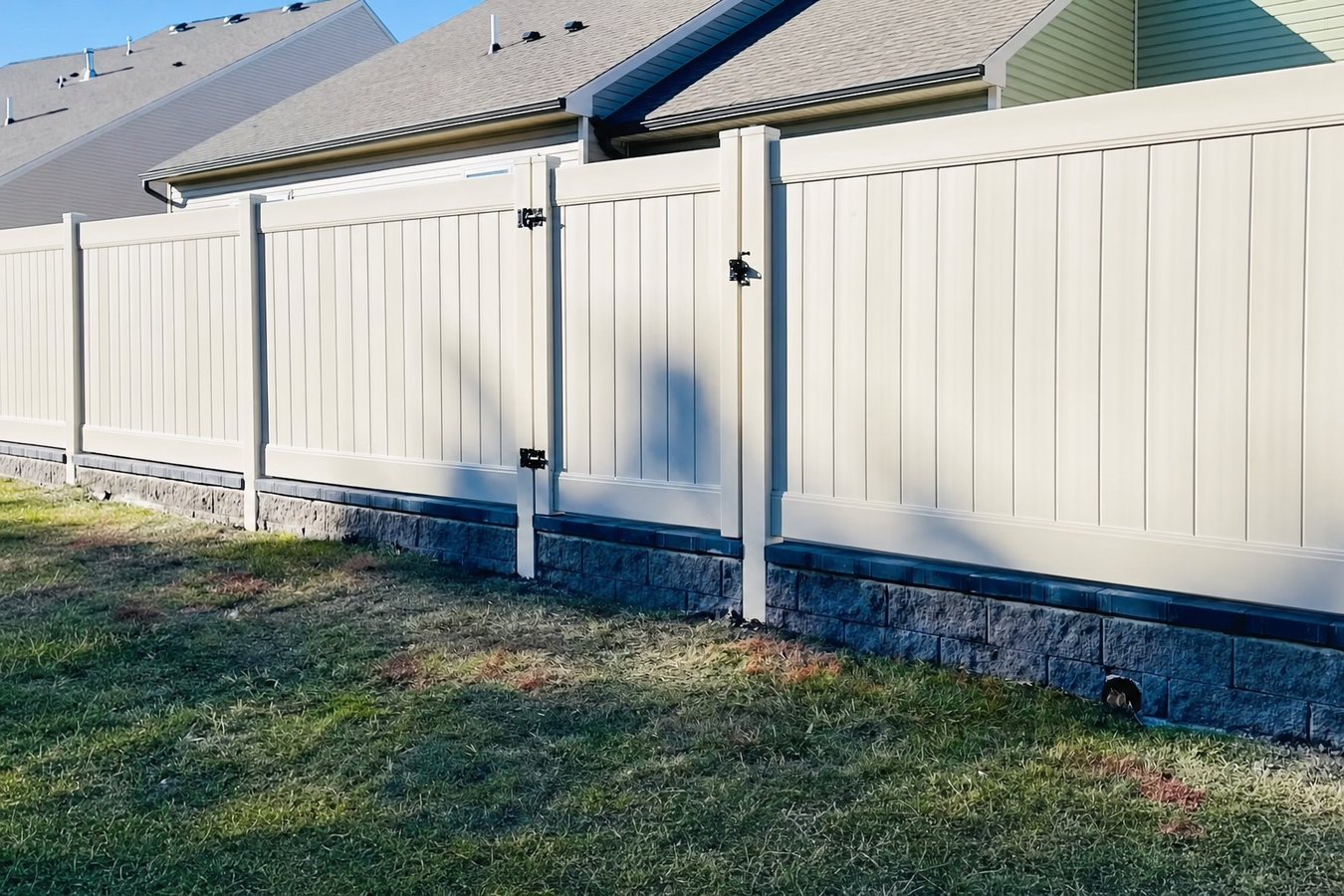 Vinyl fence installation